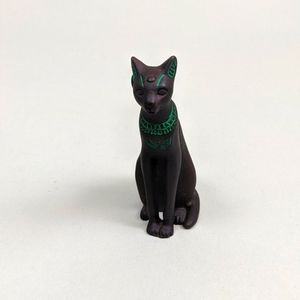 Cast Iron Egyptian Black Cat Figurine from The Franklin Mint-1986 vintage retro